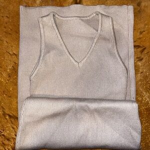 Beige knot dress over knee